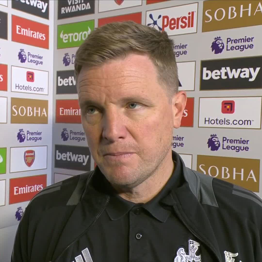 "I think that was a really strong away performance but you've got to score" Eddie Howe reacts after Newcastle's loss to Arsenal 🎙️