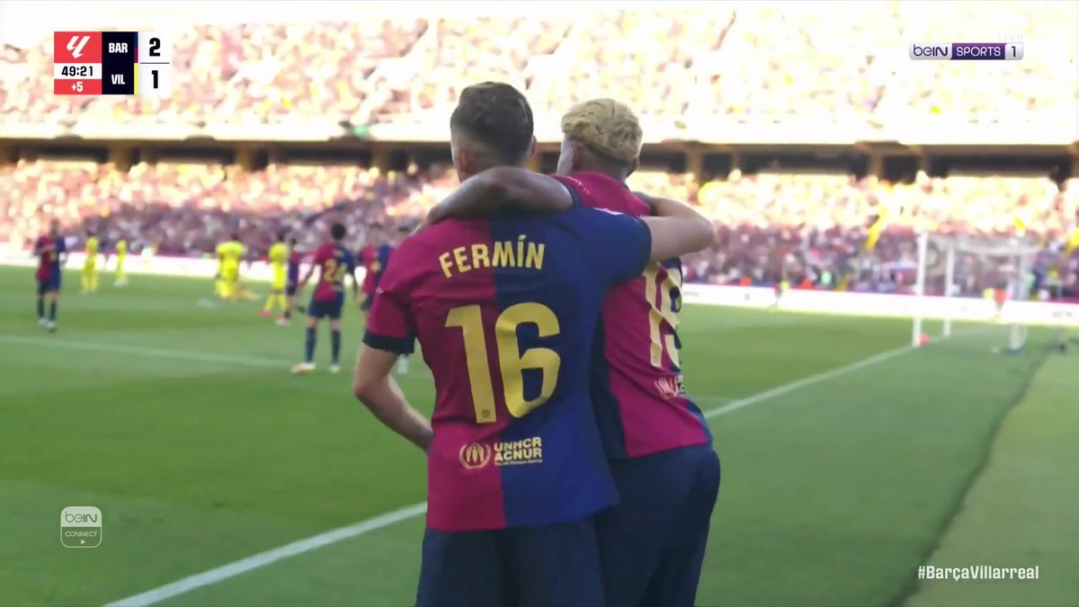 فيرمين لوبيز يسجل الهدف الثاني لبرشلونة بطريقة مميزة ⚽️ #الدوري_الإسباني | #برشلونة | #فياريال