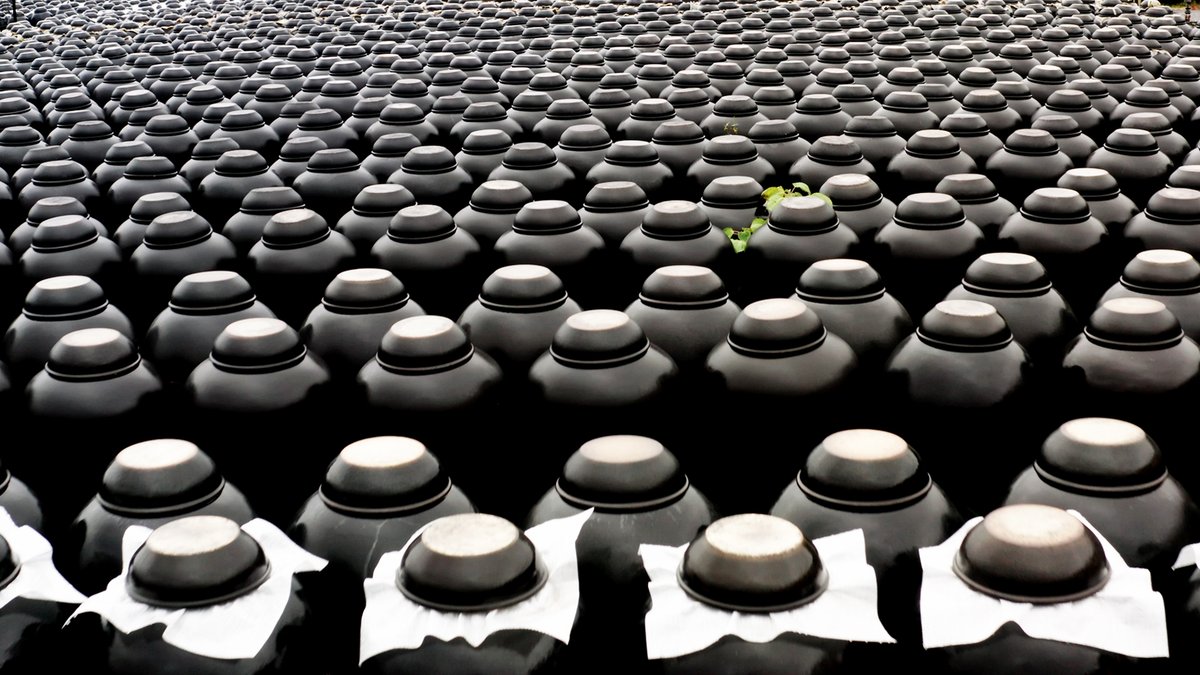 How 52,000 pots are used to age a rare Japanese black vinegar