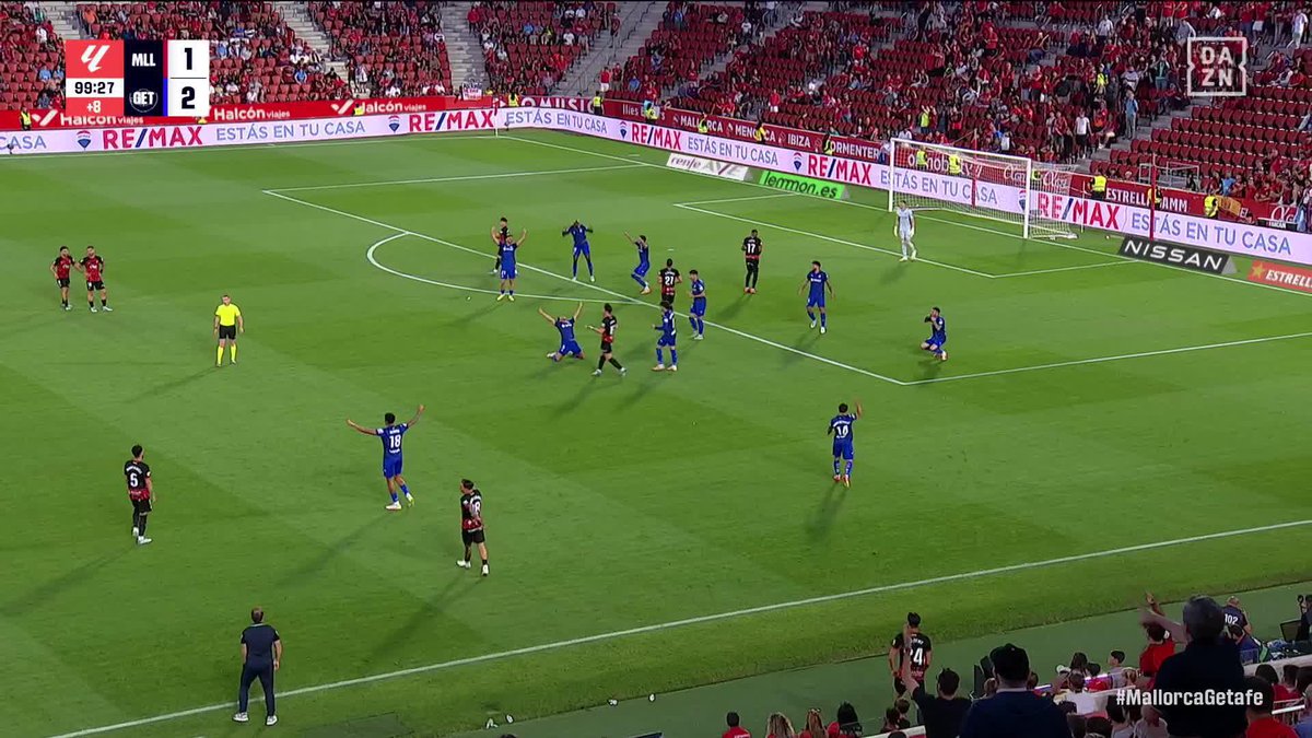Esto significa la permanencia. Sufrimiento hasta el minuto 99. El Getafe es equipo de LALIGA 25/26 🔥 #LALIGAenDAZN ⚽️