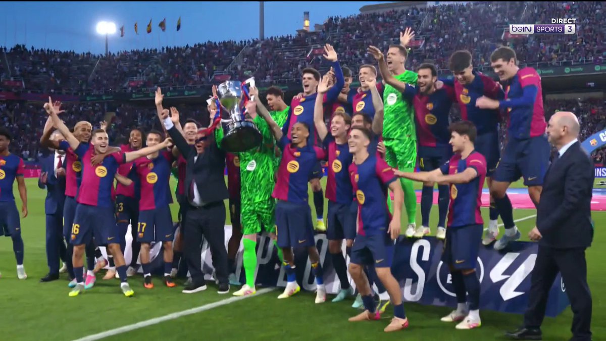🚨 ÇA Y’EST C’EST SOULEVÉ : 𝗟𝗘 𝗕𝗔𝗥𝗖̧𝗔 𝗙𝗘̂𝗧𝗘 𝗦𝗔 𝗟𝗜𝗚𝗔 !!! 🏆💙❤️ 🎥 beIN SPORTS