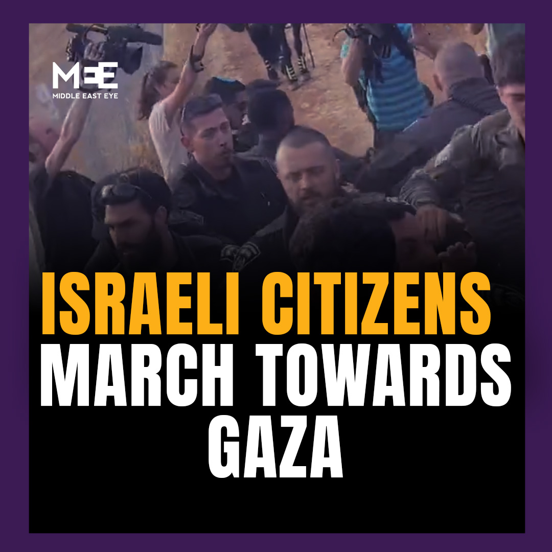Hundreds of demonstrators, including both Jewish and Palestinian citizens of Israel, marched toward the Gaza border carrying a white flag, in a bold protest against the ongoing war and humanitarian crisis.