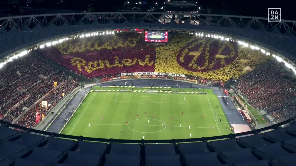 Claudio Ranieri es patrimonio del fútbol ❤️ Y así se lo reconoce el Olímpico de Roma en su adiós ✨ Y él... al borde de las lágrimas 🥺 #SerieAenDAZN ⚽