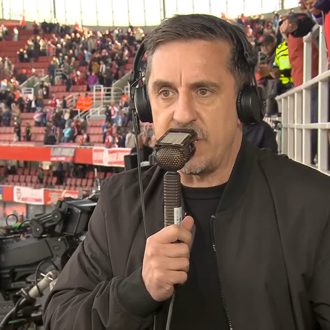 🎙️ "There's no hiding place next year." Gary Neville says Arsenal must win a trophy next season 🏆