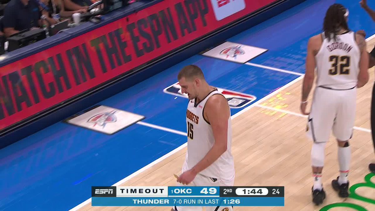7-0 RUN FOR OKC IN THE 2Q 👀