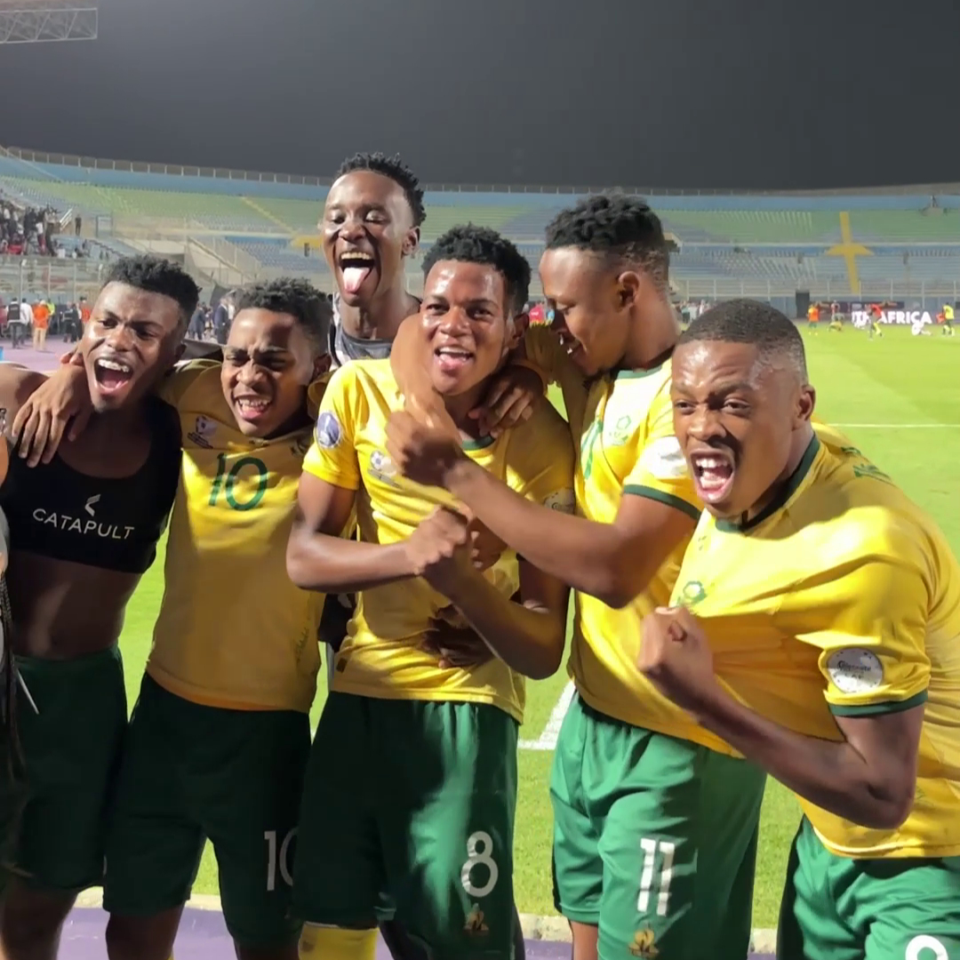Final whistle joy. 🤩 Dreams realized. 🇿🇦 #TotalEnergiesAFCONU20