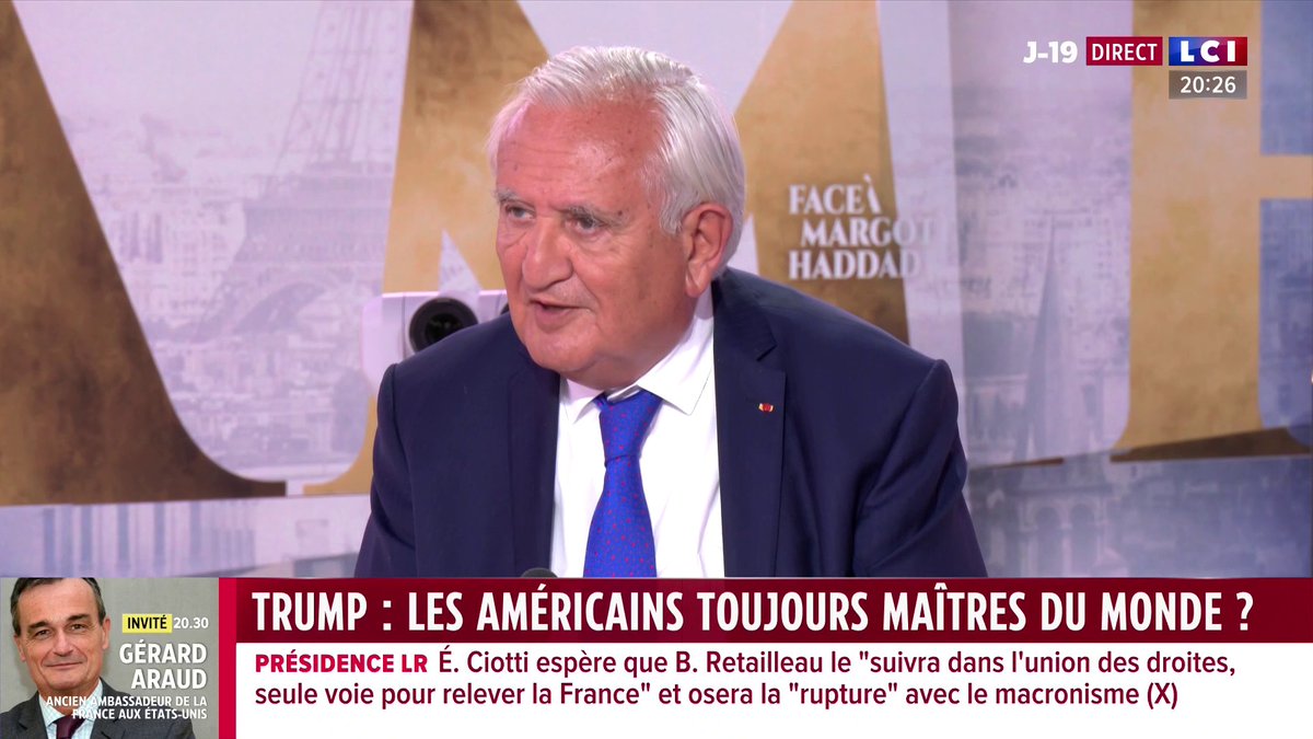 🗣️ "Macron veut mettre Trump devant ses responsabilités. Sur le plan international, on est très médisant quand on critique le président Macron. Il a une autorité internationale puissante." 🔴 Jean-Pierre Raffarin, invité de ✦ Margot Haddad ✦