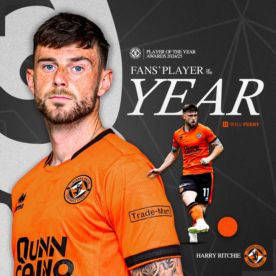 Mr Consistent ⚡️ 🍊 #DUFC supporters have selected @WillFerry10 as their Fans' Player of the Year!