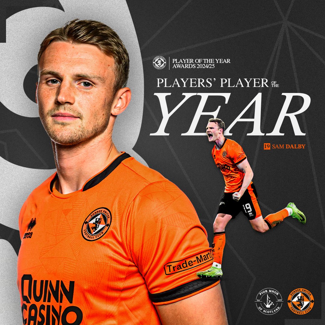 🔥 The best in Scotland - and his teammates agree The phenomenal Sam Dalby wins #DUFC's Players' Player of the Year Award! 🏆