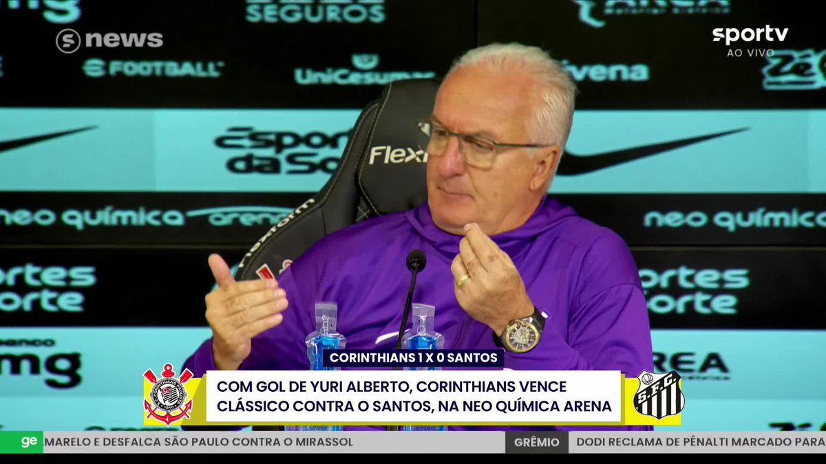 Aula de análise tática com Dorival Jr. Desde que assumiu o Corinthians, o treinador acumula seis jogos, quatro vitórias, um empate e uma derrota.