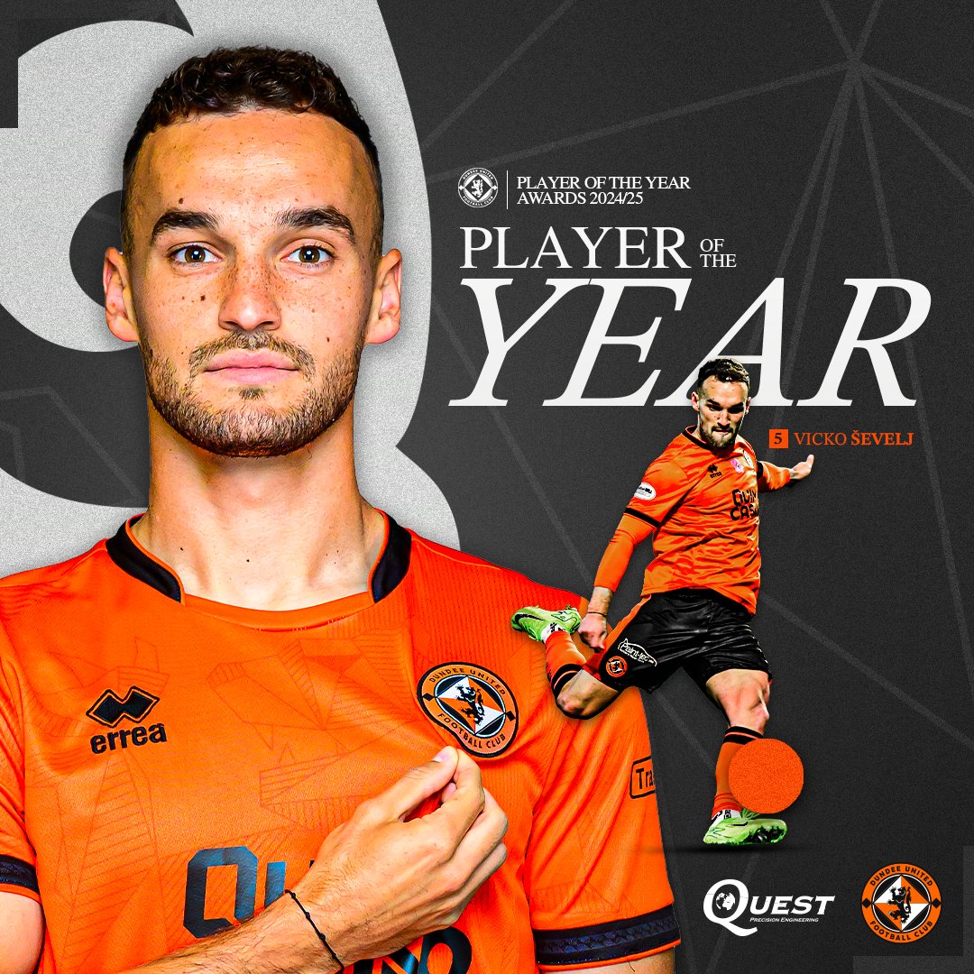 A revelation for the Terrors 🇭🇷⚔️ 🌟 #DUFC's Player of the Year for the 2024/25 campaign is Vicko Ševelj!