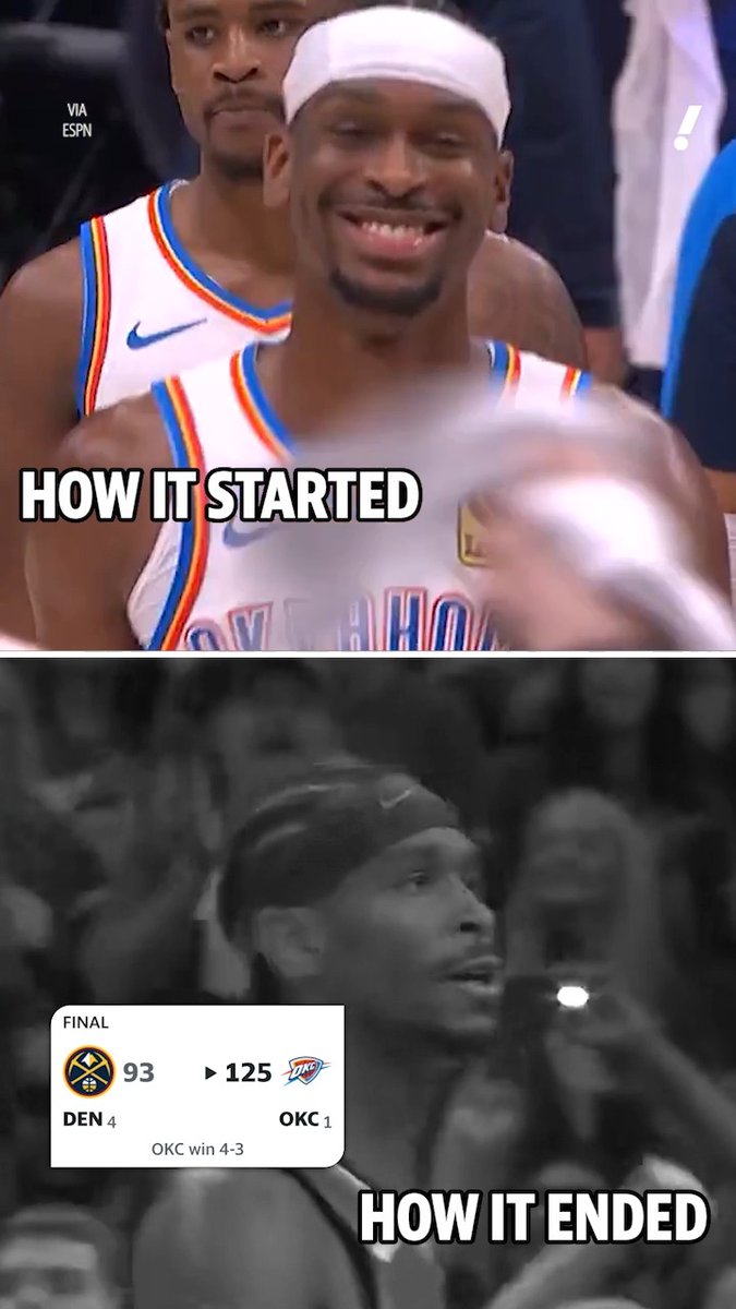 SGA and the Thunder had the last laugh 😄 (via ESPN)