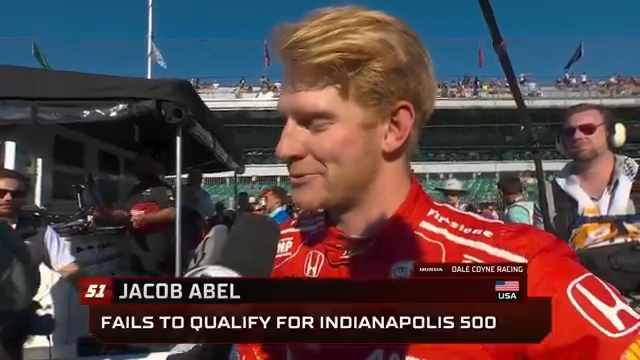 Jacob Abel will not race in the #Indy500.