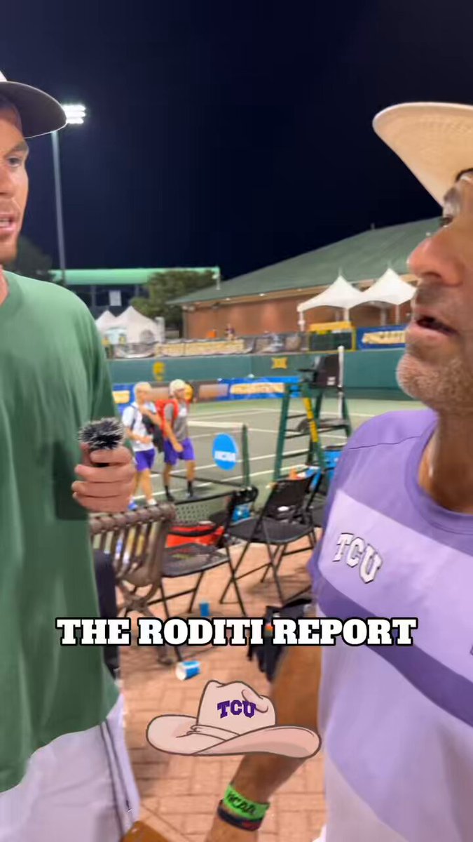 Finally got a Roditi Report 🐸 “Without the transfer portal. Without NIL. Old school baby.” Head Coach of the TCU Horned Frogs
