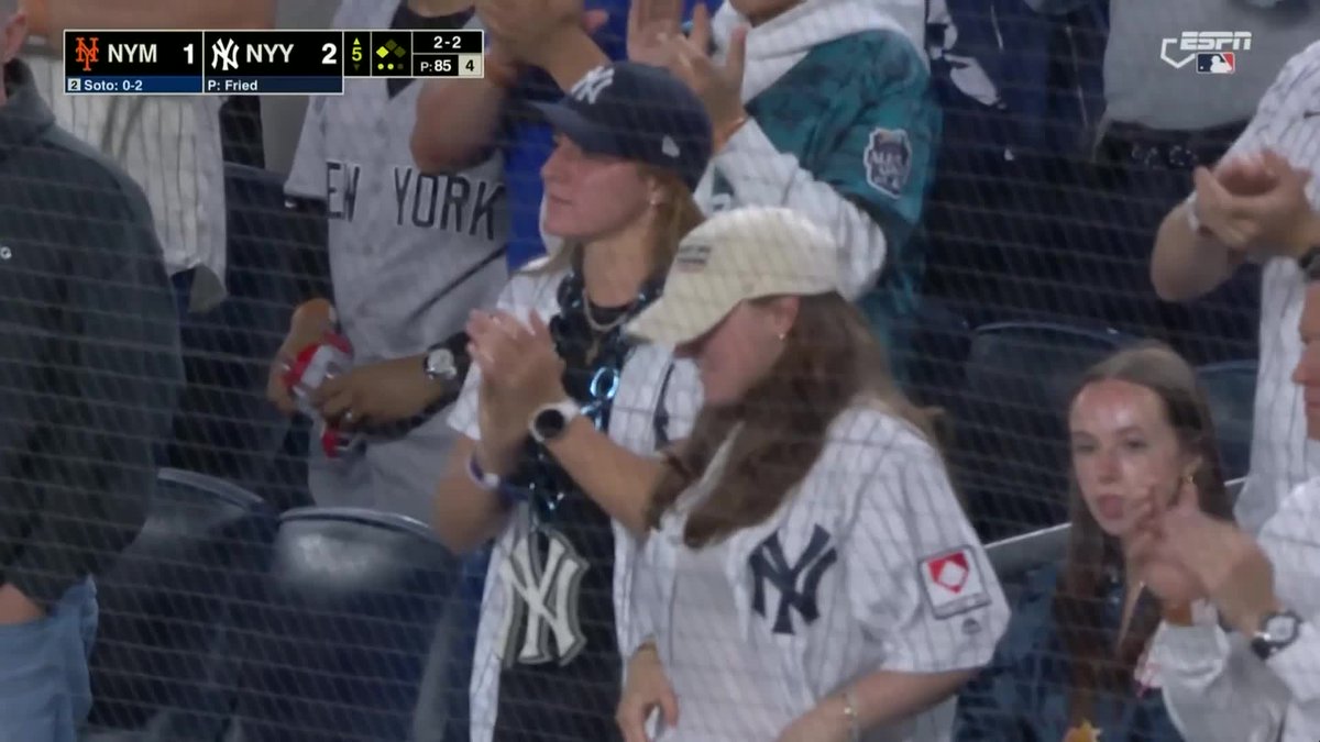 The ball gets away from Austin Wells, Jeff McNeil comes home and the game is tied! (via ESPN)