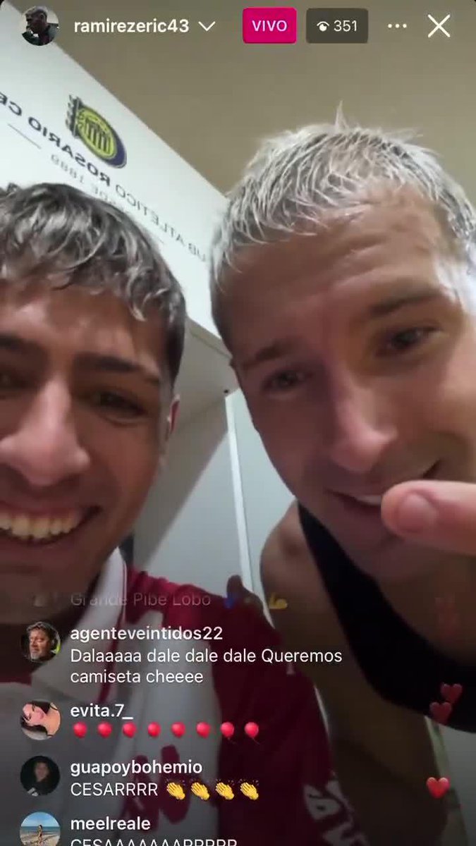 "¿JUGAMOS MAÑANA? AVISEN Y JUGAMOS MAÑANA EH". La Perla Ramírez y Matko Miljevic, muy PICANTES en los festejos de Huracán en Rosario... 🔥🔥🔥