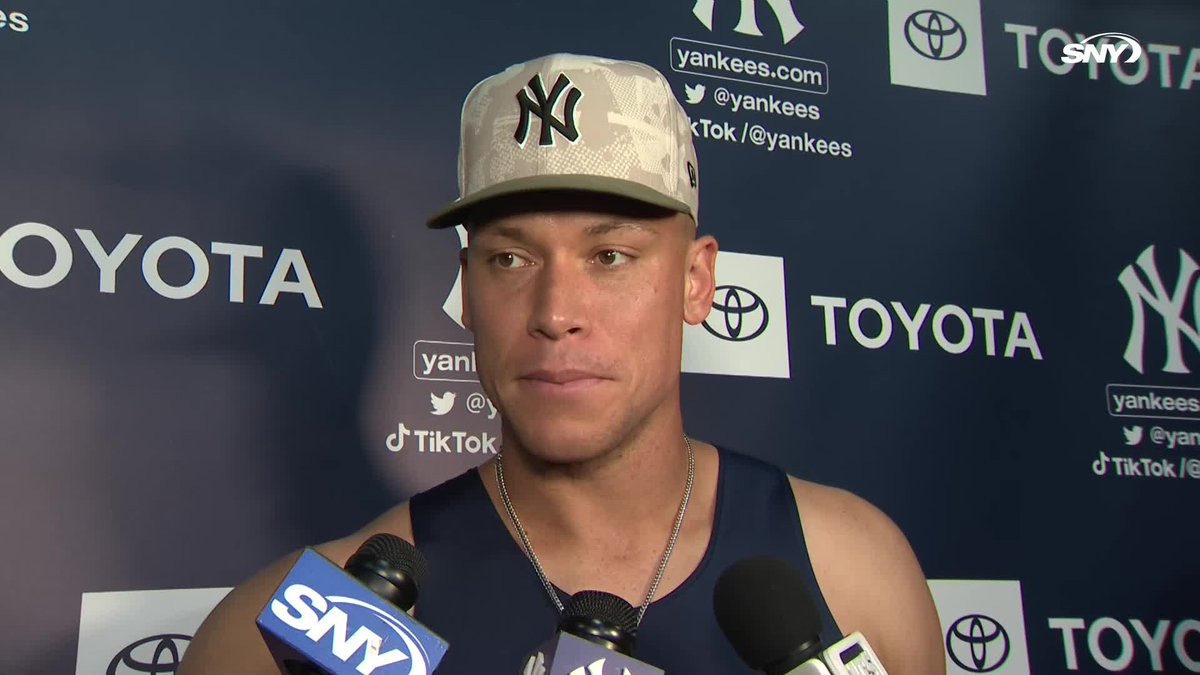 "Just said hello to him, I hadn't seen him all series. Just kind of wishing him the best, kind of said, 'hey man, you're the best in the game. Things like this are gonna happen, just keep playing your game." Aaron Judge talks about his conversation with Juan Soto: