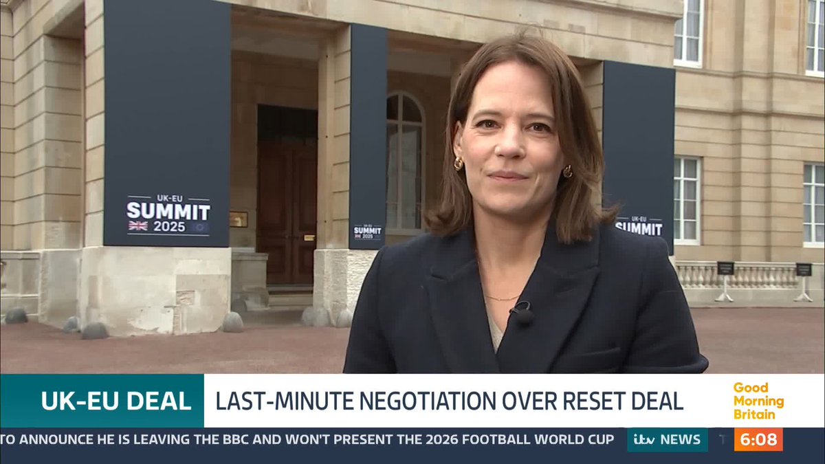 Negotiations between the UK and EU have gone "down to the wire" ahead of the first major summit of European leaders since Brexit. Keir Starmer will meet Commission President Ursula von der Leyen today to outline what Labour are calling a 'reset' deal. @louisajamesitv reports.