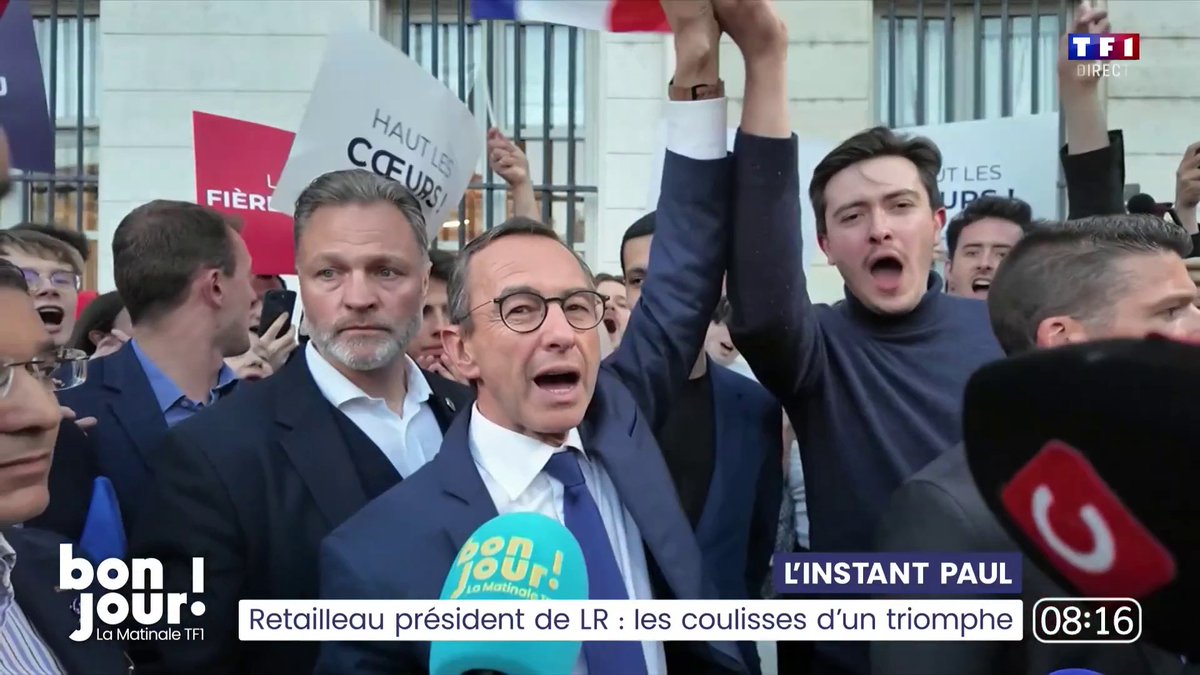 Douche de champagne au QG de Bruno Retailleau (avec Alison Tassin & Thibault Bruck )