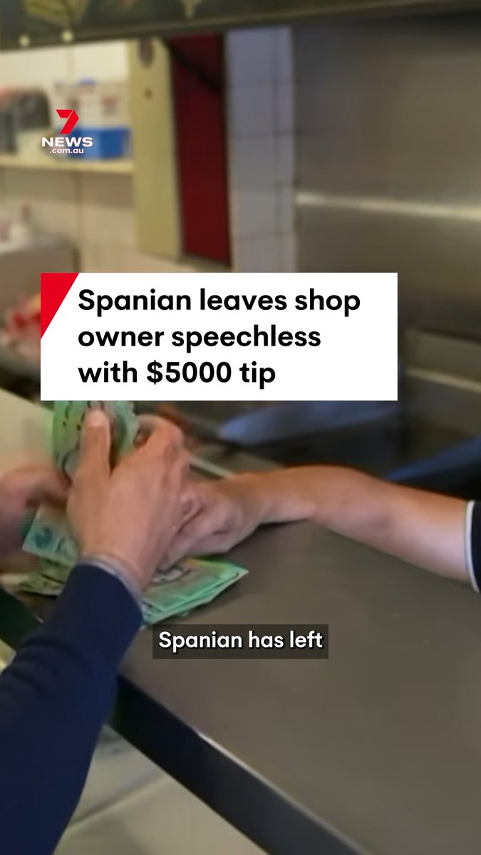 A Sydney takeaway shop owner was left speechless when a customer left him a $5000 tip. It wasn't just any customer an influencer known as 'Spanian' chose to reward the Waterloo business for its great food and service. The shop owner known affectionately by his customers as 'Chicken George' even tried to hand the money back. The video has gone viral people praising the YouTuber for his generosity. #spanian #sydney #waterloo #chickensshop #generosity #philanthropy #spaniankebabs #7NEWS