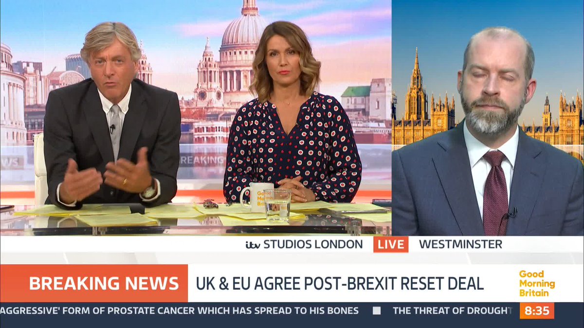 'What have we given Europe?' Richard Madeley asks Business Secretary, Jonathan Reynolds as he confirms that the EU and UK have agreed on a post-Brexit reset deal.