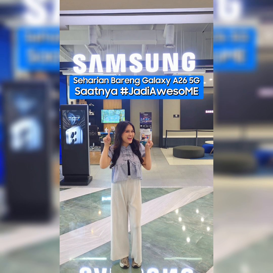 Mau dapetin 1 Galaxy A26 5G + Rp2.000.000 digital money?! 📍Langsung ke Samsung Store terdekat 📱 Coba #GalaxyA26 5G & bikin konten #DaywithGalaxyA26 5G 📲 Upload di TikTok atau X, tag Samsung Indonesia & pakai hashtag #JadiAwesoME #DaywithGalaxyA26 🗓️ Cuma sampai 31 Mei 2025