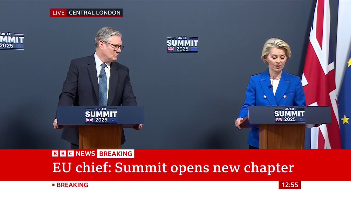 "What we have agreed today is historic, it will make a real difference to people in the UK and across our union," European Commission President Ursula von der Leyen says Follow live: