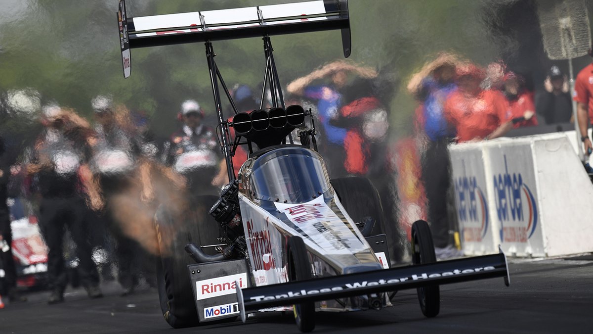 “Who doesn’t like winning?!” Tony Stewart gets his second Wally in three races and takes over the Top Fuel points lead! @Gerber Collision #Route66Nats presented by #PEAKSquad Leader • @MIssionFoodsUS • Tony Stewart Racing Nitro