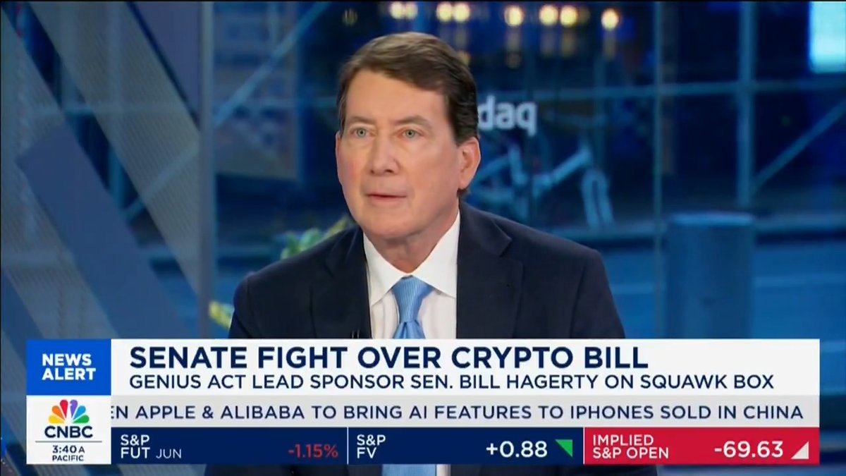 The GENIUS Act is a historic first step in establishing a regulatory framework for stablecoins and asserting dollar dominance. I joined Squawk Box on CNBC to discuss.