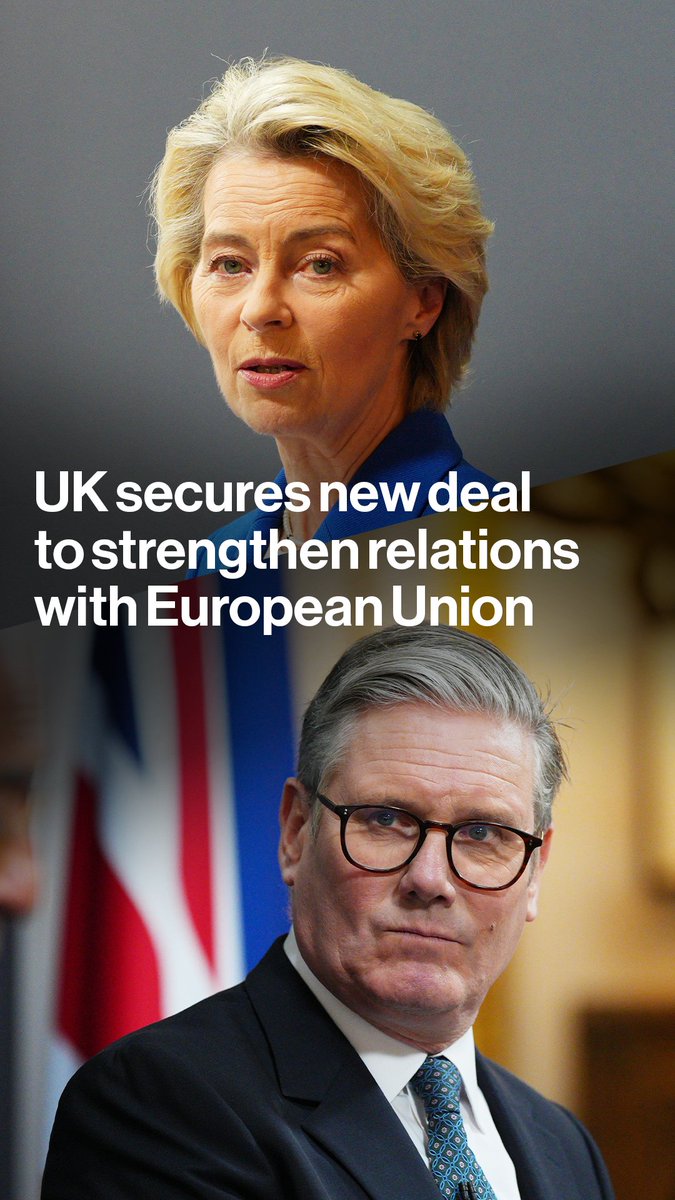 UK Prime Minister Keir Starmer heralded a deal to strengthen post-Brexit relations with the European Union, with Commission President Ursula von der Leyen describing it as a "new chapter in our unique relationship"