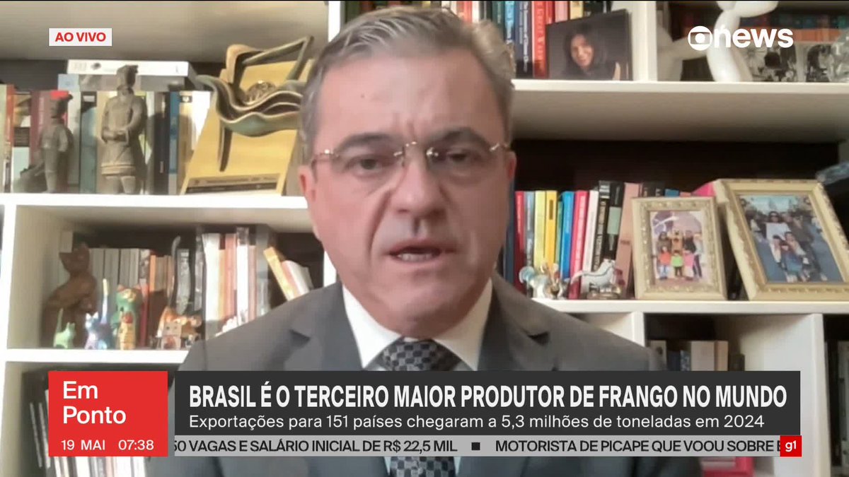 AHAHAHA A Globo levou o presidente da ABPA, representante do agro, pra falar mal do Lula no caso da gripe aviária e ele fez foi ELOGIAR O GOVERNO!! Lula salvou o milhares de empregos ao ter 1 resposta rápida do governo!! Pra isso que fiz o L!!