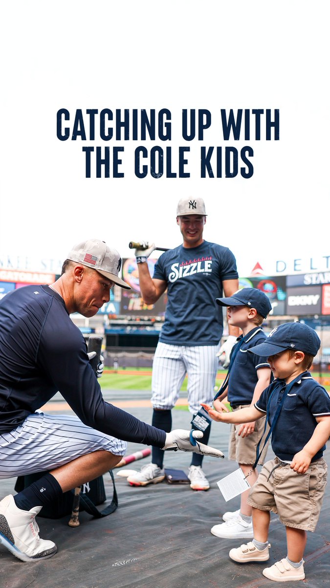 Caden and Everett Cole caught up with Judge & Volpe before yesterday’s game 💙