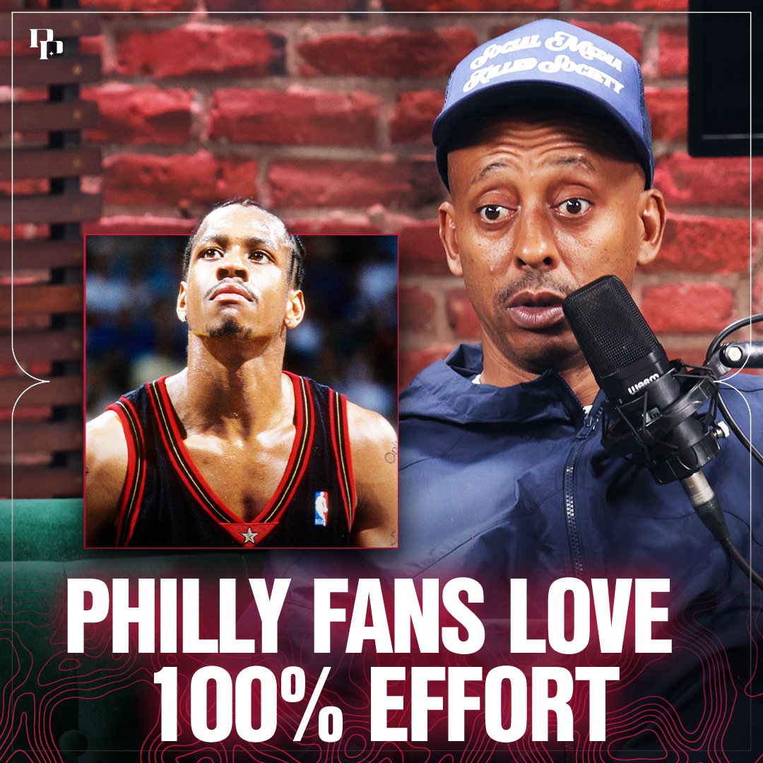 Gillie explains why Philly fans LOVE players who embody the city 💯 "Philly fans like to see effort ... Allen Iverson will always be the GOAT around this mf'er because he put in 100% effort."