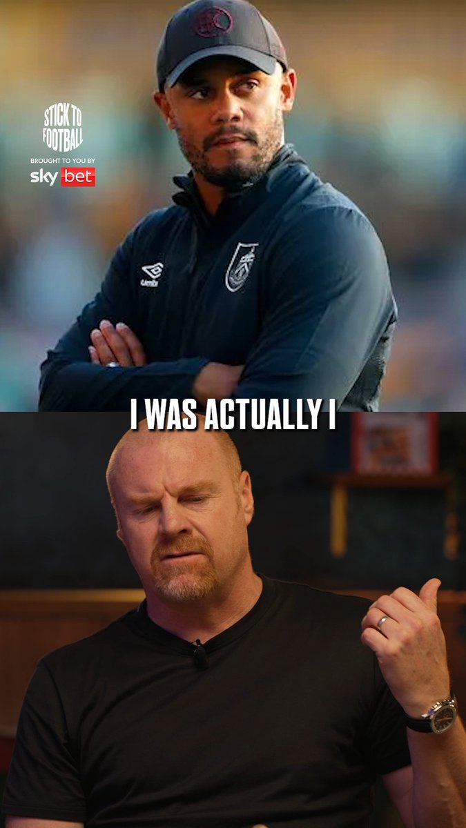 "They tried to make out I was having a go at him, I wasn't!" 🤷‍♂️ Sean Dyche on Vincent Kompany’s Burnley spell and Bayern Munich appointment. 👀