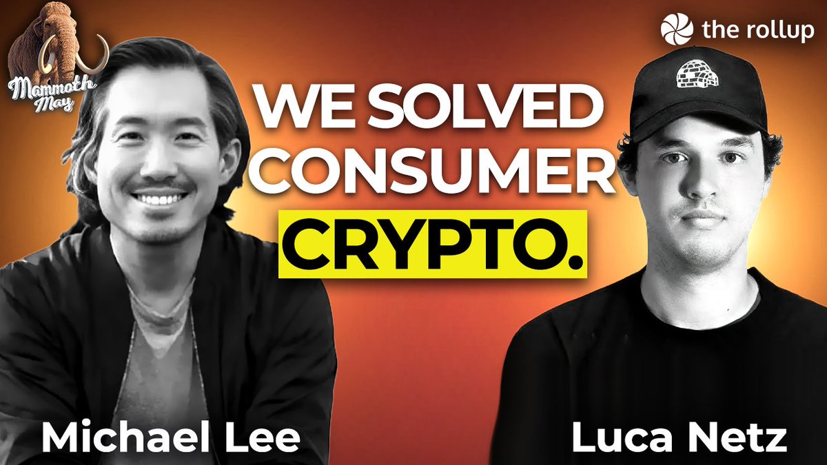 NEW EP: Why Abstract Is Building Crypto's Digital Disneyland with Luca Netz & Michael Lee Was "fun" crypto's missing link for mass adoption? In our 3rd episode of Mammoth May 🦣, Andy & robbie sit down with Luca Netz 🐧✳️ & Michael Lee of Abstract to explore: > How Portal Delivers Apps 25K+ Users Overnight > The $500K/Month Revenue Playbook > Why "Fun" Is Critical to Crypto's Mass Adoption Journey > Building For Web2 Users vs Crypto Natives > How Pudgy Penguins Opened The Brand Door Full episode links below. Timestamps: 00:00 Intro 01:34 Magic Ad 01:50 Michael’s Crypto Background 03:09 OG Cyber Punk Days 05:55 From Pudgy Penguins to Abstract 13:40 How to Target General Users 22:04 Web2 Consumer Strategy 25:50 Building Viral Products 27:53 Mantle Ad 28:34 Builder Revenue Advice 36:14 Scaling User Count 43:29 Balancing Fun and Credibility 48:20 Abstract's Upcoming Vision