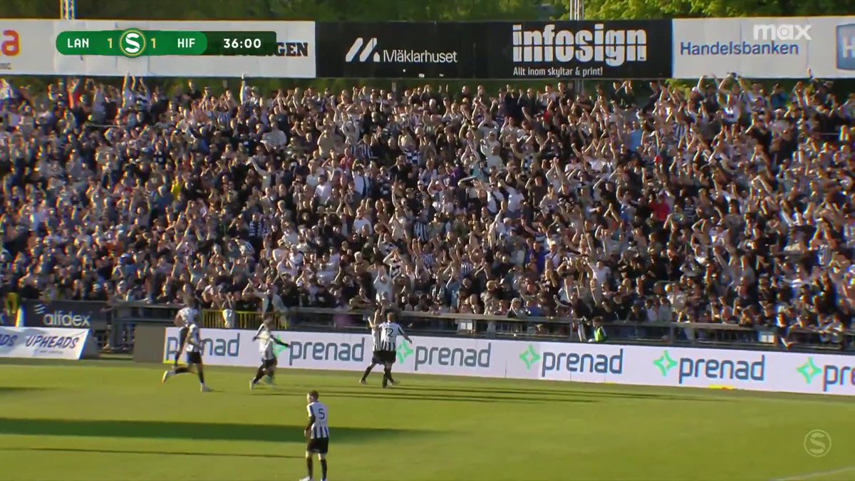 Victor Karlsson nickar in kvitteringen för Landskrona BoIS! â«âȘ đČ Se matchen pĂ„ Max