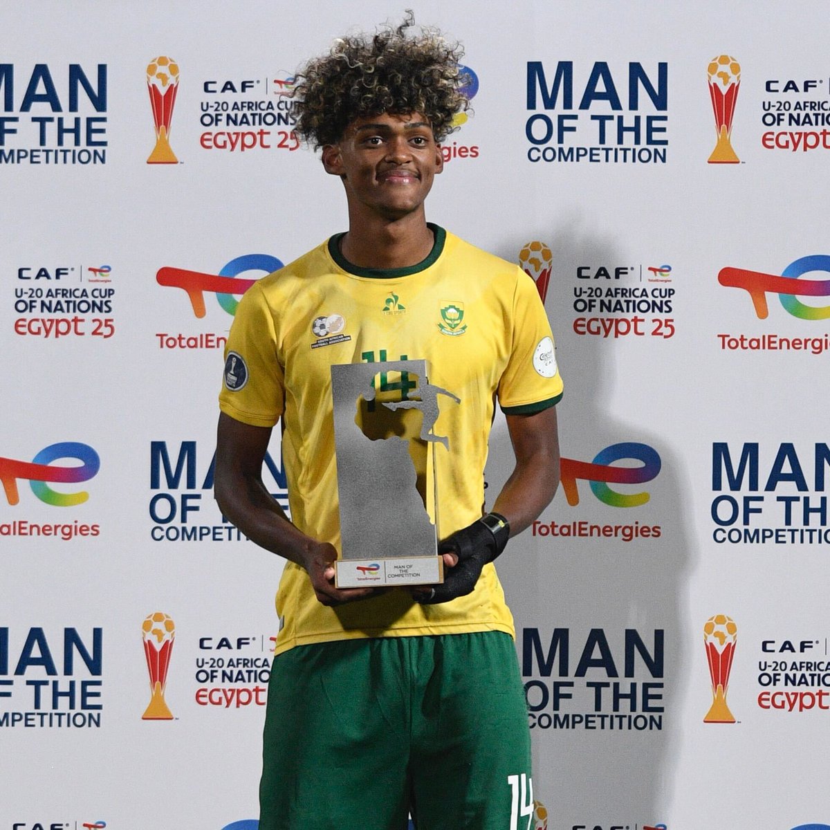 🇿🇦 TYLON SMITH 🇿🇦 Dominating from start to finish, he claims Man of the Competition! @Football2gether | #TotalEnergiesAFCONU20