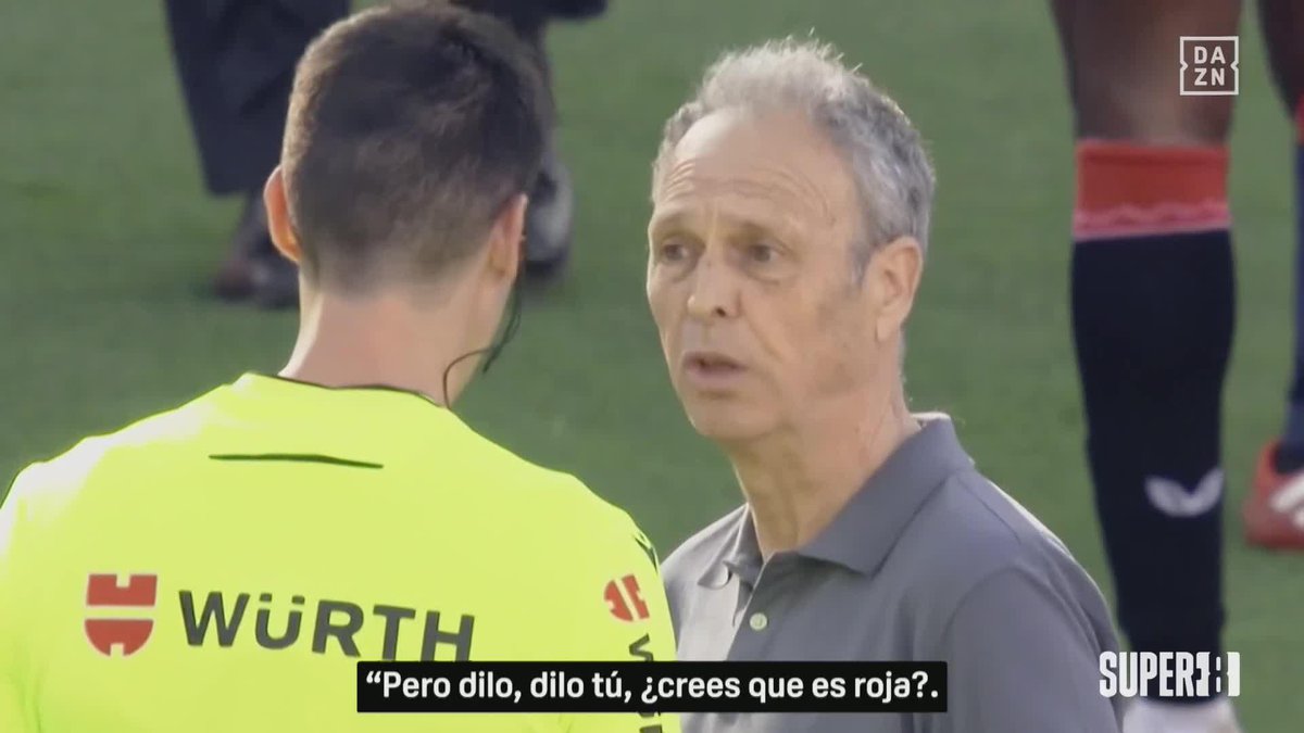 🗣️ ¡Tú y el de arriba, sois los que mandáis! Las palabras de Joaquín Caparrós al árbitro del Sevilla vs Real Madrid #Super8