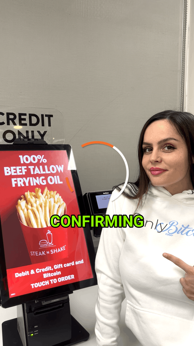 The simplicity of paying with Bitcoin at Steak n’ Shake 🙌