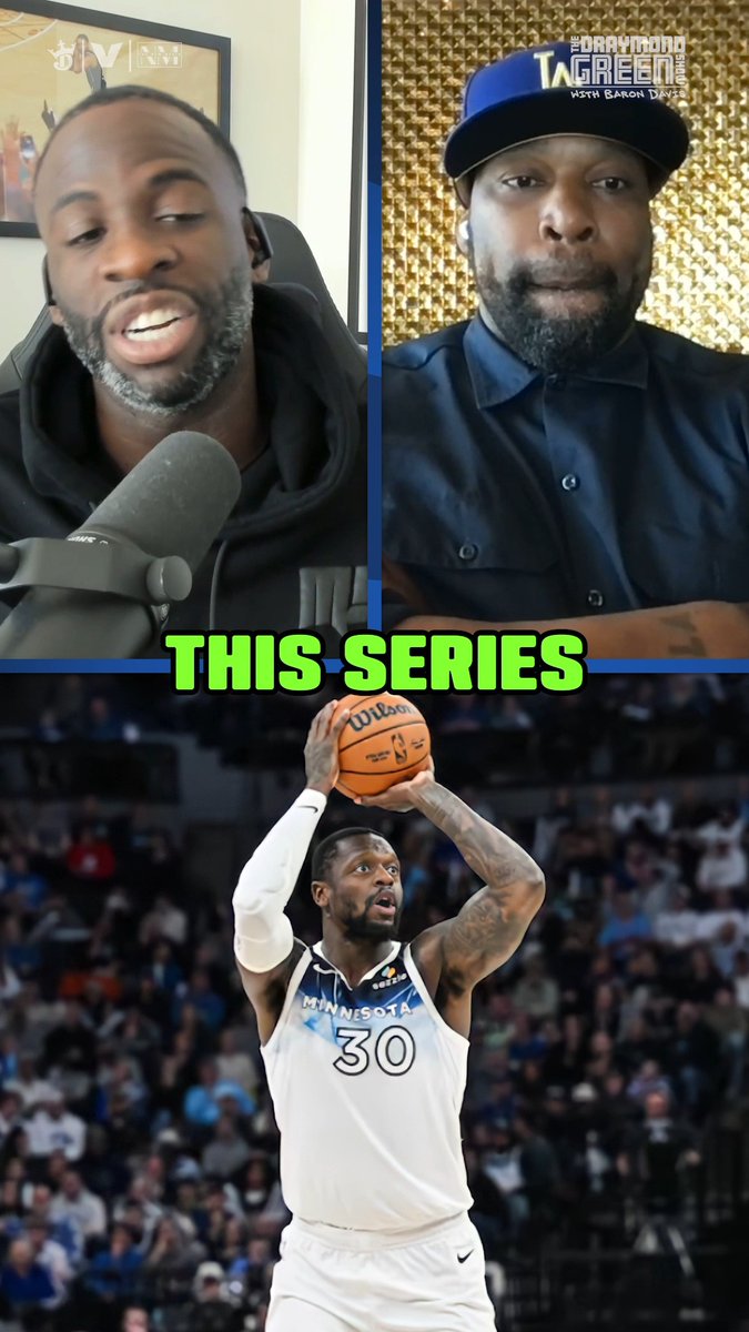 "I don't FEEL like I lost my matchup... I lost my matchup." Draymond Green admits to Baron Davis that Julius Randle got the better of him in Warriors-Wolves series