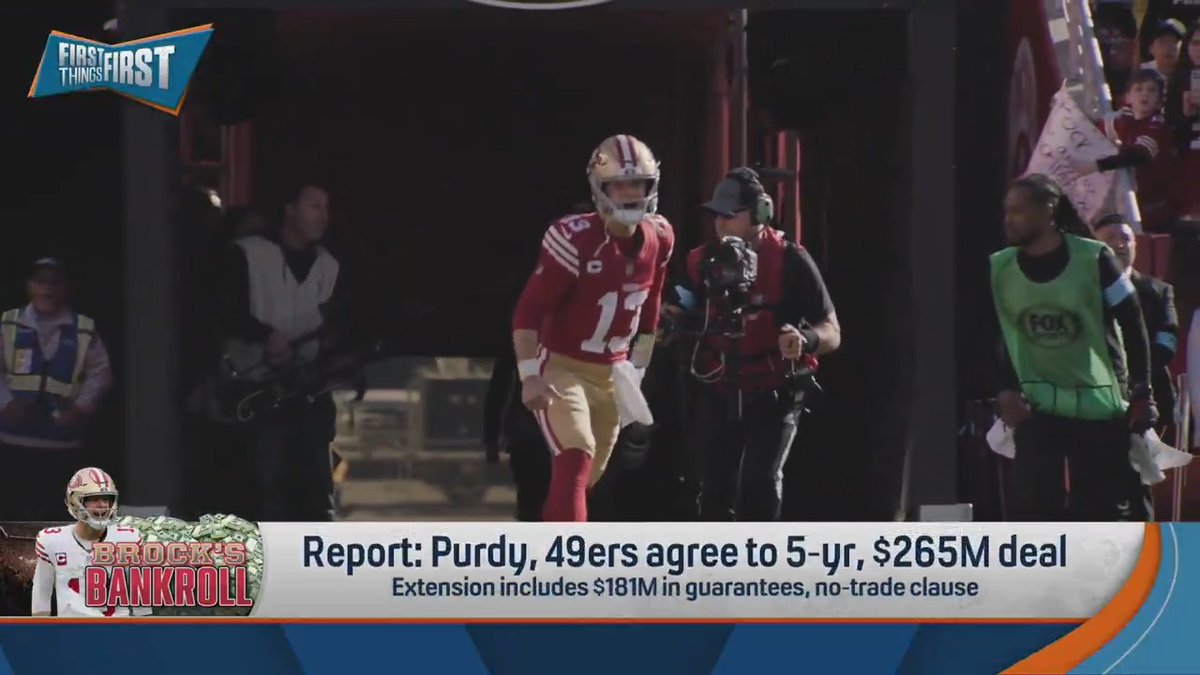 .Chris Broussard is dusting off his shoulders after correctly predicting Brock Purdyโs deal: โ$53 million. John Lynch, youโre welcome!โ ๐คฃ๐คฃ