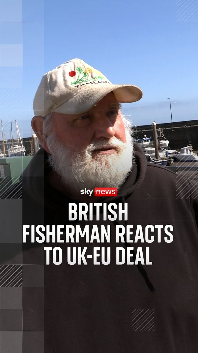 🗣️ 'I'll never vote again.' A fisherman reacts to the new post-Brexit reset trade deal between the UK and the EU, saying he doesn't believe a thing the prime minister says.