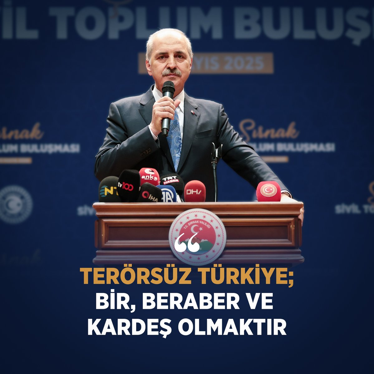 ❝Terörsüz Türkiye, tarihteki kardeşliğimizi bugünün şartları içerisinde yeniden üretmek ve yeniden bir, beraber ve kardeş olmaktır.❞