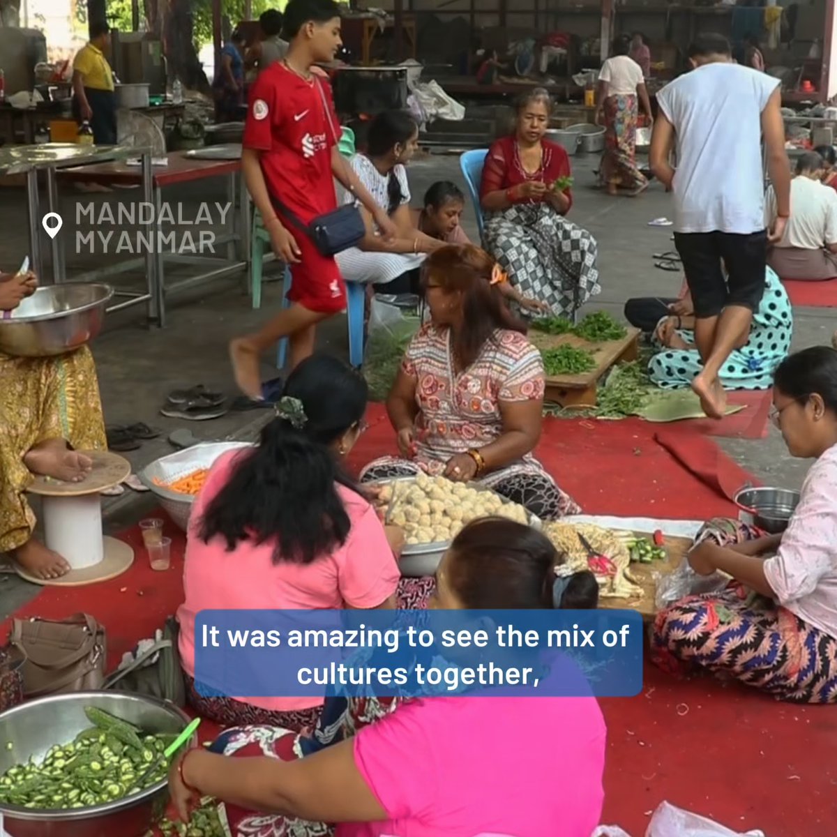 "Everyone who comes here for food has empathy for one another. That's why this place is special." – Ma Pa Pa, Recipient After the earthquake in Myanmar, communities across Mandalay came together to support one another. Helping neighbors in need is the common goal. Muslims, Hindus, Buddhists, and Christians worked together across temples, churches, and mosques, sharing equipment, cooking together, and serving the community as they work towards recovery. #ChefsForMyanmar