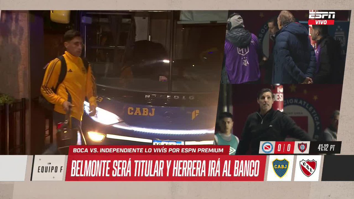 🔎Así salía el plantel de #Boca del hotel rumbo al micro. 🚌Ya están en viaje hacia #LaBombonera.