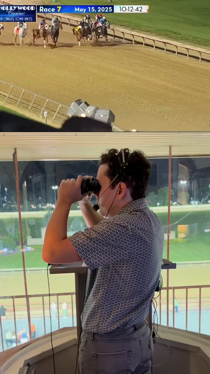 There was a new voice in the announcer's booth at #RaceCharlesTown last week! 🎙️ U of A Race Track Industry Program student Nathan Klein did a great job calling a race on Thursday night's card! 🏇