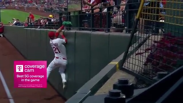 ヌートバーが守備でファインプレー🔥 壁に衝突しながらスーパーキャッチ! 🎥MLB #ヌートバー
