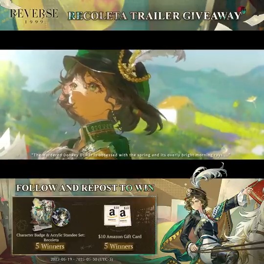Recoleta Trailer - Between Reality and Fiction | Reverse: 1999 Seizing eternity from the fleeting. [Giveaway Rules] 1.Follow Reverse: 1999 | Version 3.4 Available Now 2.RT trailer before May 30th HD: DL: #Reverse1999Ver2ꓸ6 #Recoleta