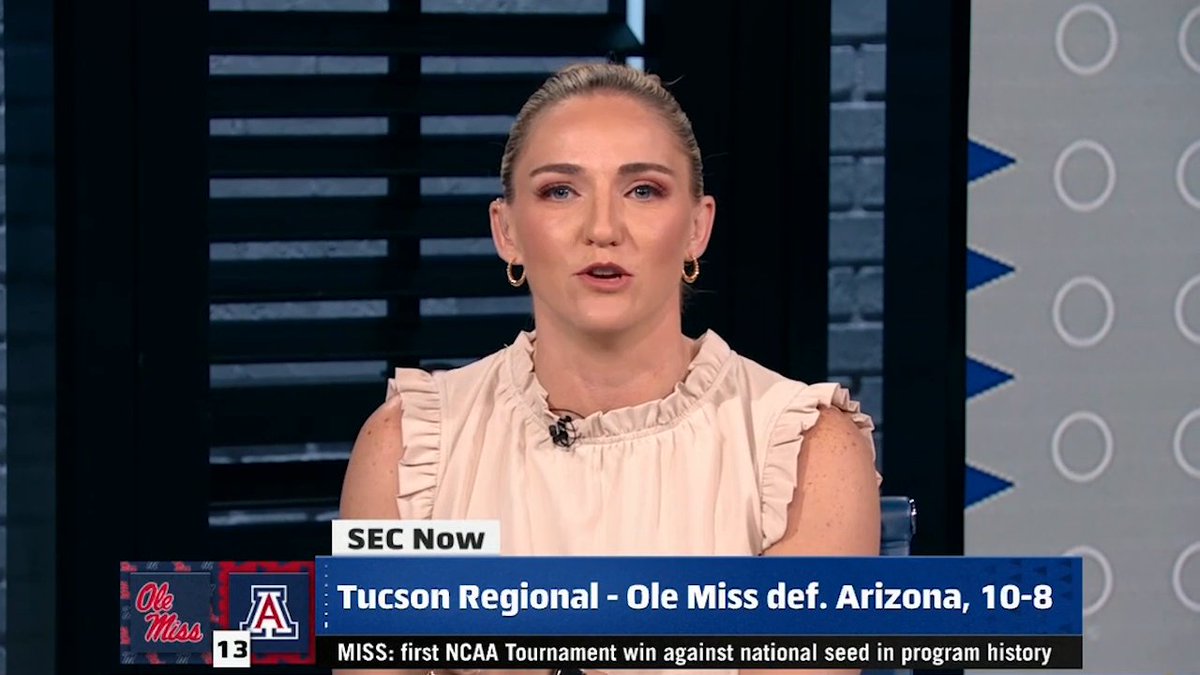 WATCH: "I would not want to run into Ole Miss right now." Haylie McCleney on the SEC Network discussing Ole Miss Softball.