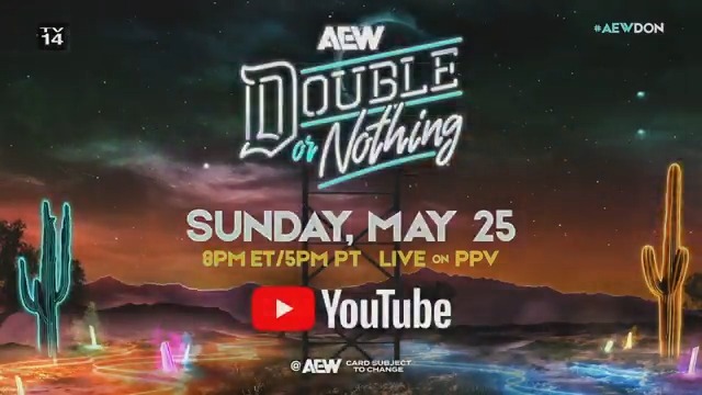 #AEWDoN LIVE on PPV is THIS SUNDAY at 8pm ET/5pm PT Order it on YouTube right now!